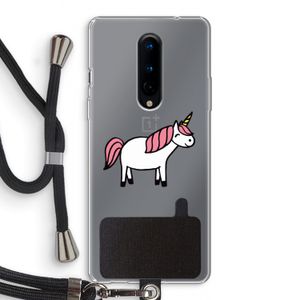 Eenhoorn: OnePlus 8 Transparant Hoesje met koord