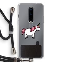 Eenhoorn: OnePlus 8 Transparant Hoesje met koord