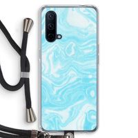 Waterverf blauw: OnePlus Nord CE 5G Transparant Hoesje met koord Waterverf blauw: OnePlus Nord CE 5G Transparant Hoesje met koord