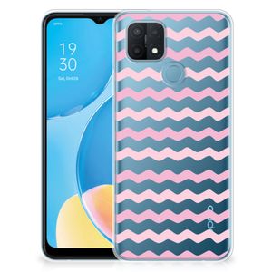 OPPO A15 TPU bumper Waves Roze