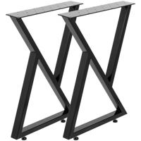 VEVOR Tafelpoot Tafelpoten Metalen Tafelpoten Eettafelpoten 28H x 20B Bureau Benen Set van 2 Zwart