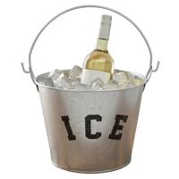 Gerimport IJsemmer / bierkoeler met handvat - 5 Lltr - ICE - metaal - 28 x 32 cm