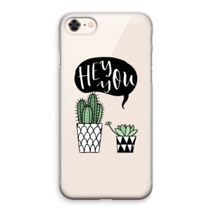 Hey you cactus: iPhone 8 Transparant Hoesje