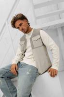 Off The Pitch X Robey Tammy Woven Bi-Stretch Utility Bodywarmer Heren Grijs - Maat XS - Kleur: Grijs | Soccerfanshop