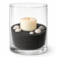 Rayher decoratie zand - 3x - 650ml - zwart - hobby zandkorrels - sierzand