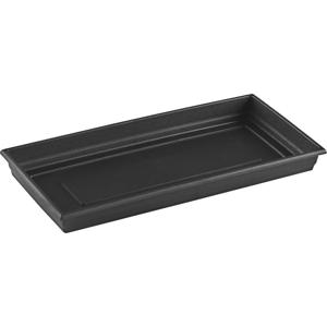 Hega Hogar plantenpot/bak opvangschaal - antraciet - 37 x 17 cm - onderschaal