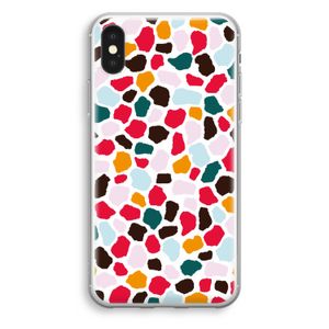 Colored Giraffe: iPhone X Transparant Hoesje