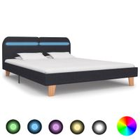 Bedframe met LED stof donkergrijs 180x200 cm - thumbnail