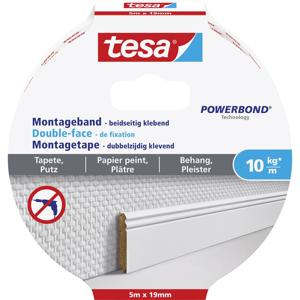 tesa WALLPAPER 77743-00000-00 Montagetape tesa Powerbond Wit (l x b) 5 m x 19 mm 1 stuk(s)