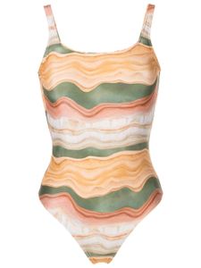 Lygia & Nanny maillot de bain Hapuna à encolure carrée - Marron