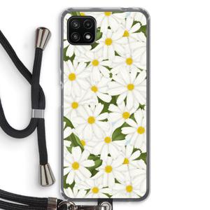 Summer Daisies: Samsung Galaxy A22 5G Transparant Hoesje met koord