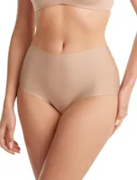 31758 secrets kanten Highwaist/ taille slip - Kanten dames onderbroek - Naadloos invisible ondergoed - S - Huidskleur | Dames slip - Onderbroek -