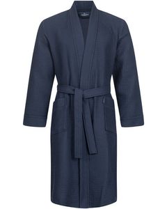 Morgenstern Morgenstern badjas Luca wafelstof Kimono 120cm Navy XXL