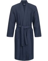 Morgenstern Morgenstern badjas Luca wafelstof Kimono 120cm Navy XXL - thumbnail