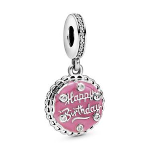Pandora 798888C01 Hangbedel zilver Pink Birthday Cake