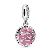 Pandora 798888C01 Hangbedel zilver Pink Birthday Cake - thumbnail
