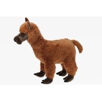Mega lama speelgoed artikelen alpaca knuffelbeest bruin 40 cm
