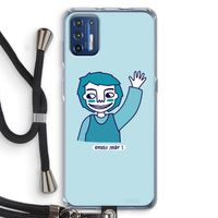 Zwaai: Motorola Moto G9 Plus Transparant Hoesje met koord