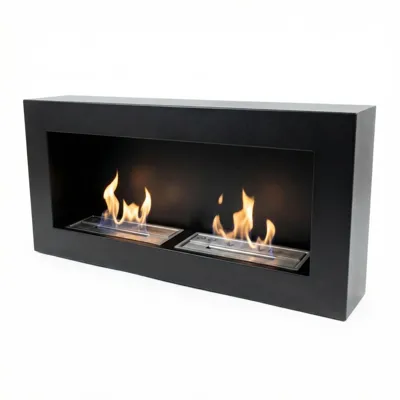 Grote muur-hangende bio-ethanol haard (zwart) | ScandiFlames | Hangende bio-ethanol haard | Zwart Grote muur-hangende bio-ethanol haard (zwart) | ScandiFlames | Hangende bio-ethanol haard | Zwart