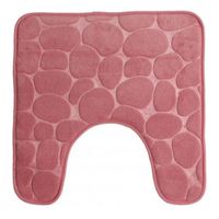 Urban Living Badkamerkleedje/wc badmat tapijt - memory foam - oud roze - 49 x 49 cm   - - thumbnail