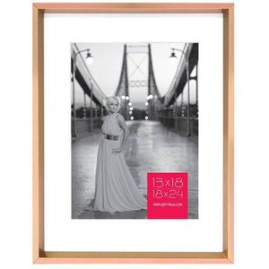 ZEP - Aluminium Fotolijst Yvette Bruin voor foto 13x18 / 18x24 cm - ALPC24
