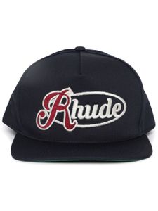 RHUDE casquette à broderies Scrip - Bleu