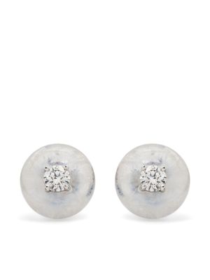 Fernando Jorge boucles d'oreilles en or blanc 18ct pavées de diamants - Argent