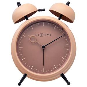 NeXtime - Tafel Wekker 15x18x7cm - Stil - licht functie - Perzik -