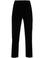 Saint Laurent pantalon en velours à coupe droite - Noir