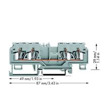 WAGO 880-831 Doorgangsklem 5 mm Spanveer Toewijzing: L Grijs 50 stuk(s)