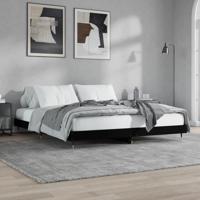Bedframe massief hout zwart 200x200 cm - thumbnail