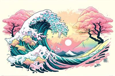 Poster Ada Ingram Pastel Wave 91,5x61cm