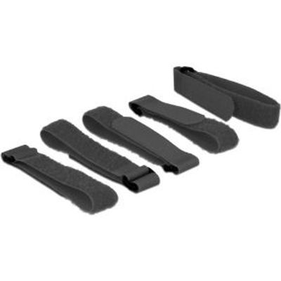Delock 18704 Klittenband L 300 mm x B 20 mm 5 stuks met lus zwart