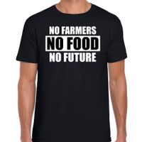 Boerenprotest shirt No farmers no food no future/Geen boeren geen voedsel geen toekomst t-shirt zwar