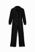 Worker jumpsuit met sierstiksels - BLACK - XXL Worker jumpsuit met sierstiksels - BLACK - XXL