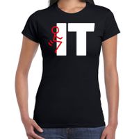 Fuck it fun tekst t-shirt / kleding zwart voor dames