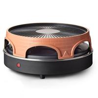 Emerio PO-113255.4 3in1 Pizzarette + 6 Pannetjes Terracotta Oranje/Zwart Emerio PO-113255.4 3in1 Pizzarette + 6 Pannetjes Terracotta Oranje/Zwart