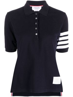 Thom Browne polo à 4 bandes signature - Bleu