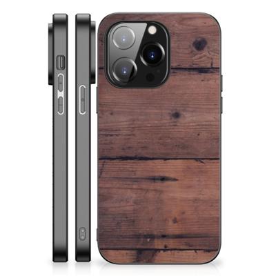 iPhone 14 Pro Houten Print Telefoonhoesje Old Wood
