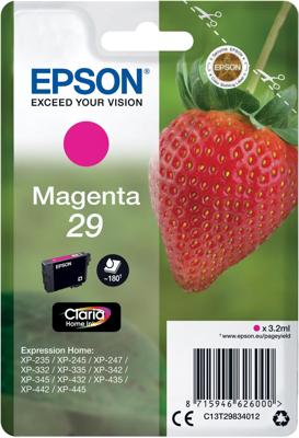 Epson inktcartridge 29, 180 pagina&apos;s, OEM C13T29834012, magenta