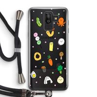 Happy bento friends: Samsung Galaxy J8 (2018) Transparant Hoesje met koord