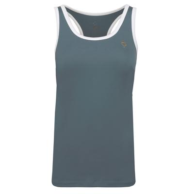 Dames Q tanktop London | China Blue