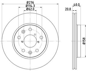 Remschijf Gecoat 55047PRO 8DD355117881