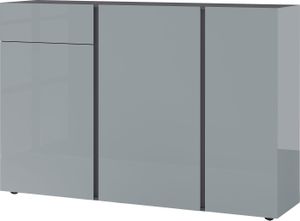 Dressoir Mesa 152 cm breed in grafiet met zilvergrijs
