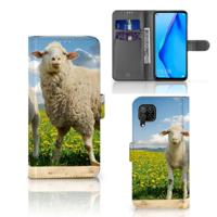 Huawei P40 Lite | Telefoonhoesje | Met pasjeshouder | Schaap en Lammetje