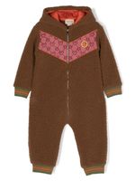 Gucci Kids body à capuche en fourrure artificielle - Rose