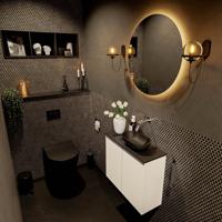 MONDIAZ FOWY toiletmeubel 60 cm kleur talc. Waskom positie rechts kleur urban | urban. Zonder kraangat Mondiaz