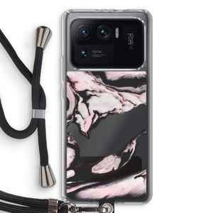 Roze stroom: Xiaomi Mi 11 Ultra Transparant Hoesje met koord