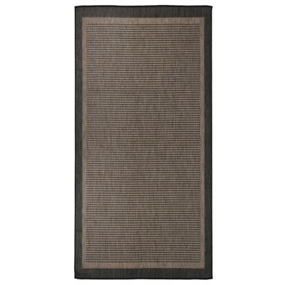 Buitenkleed platgeweven 100x200 cm donkerbruin