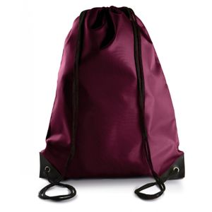 2x stuks sport gymtas/draagtas bordeaux rood met rijgkoord 34 x 44 cm van polyester